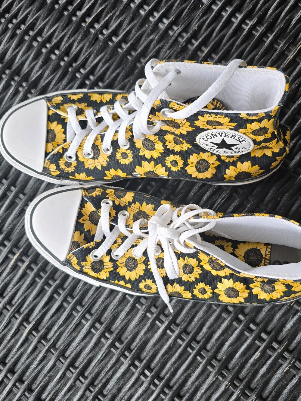 Converse Allover Sunflower Hightop Sneakers